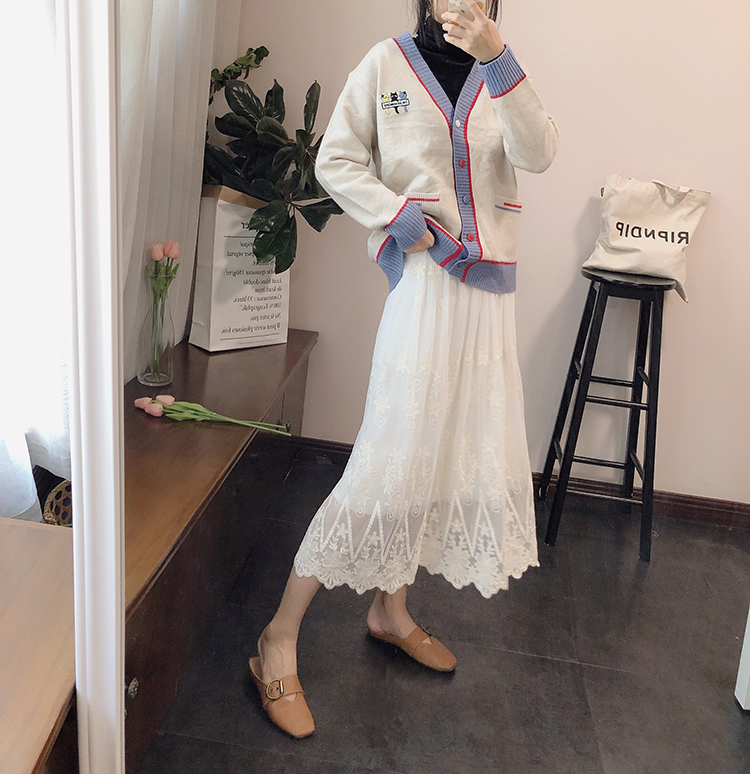 秋冬韩版新款宽松蕾丝吊带打底裙背心裙连衣裙网纱长裙内搭衬裙女