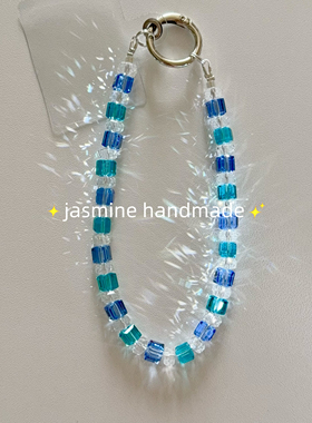 超透！k9华子5A本色水晶紫色手机链手腕式手机挂绳非染色ccd相机