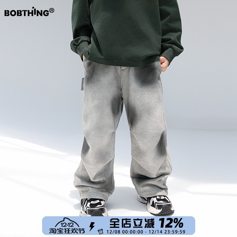 儿童扎染运动裤男童直筒裤卫裤潮