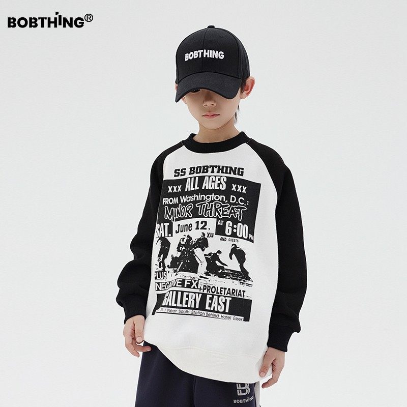 儿童潮牌字母印花插肩加绒T恤长袖上衣男童冬装圆领厚打底衫童装,童装/婴儿装/亲子装,T恤,淘宝优惠券,粉丝福利购,淘宝优惠卷