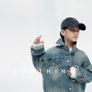 男童春装经典设计款牛仔外套2026新款儿童宽松夹克休闲翻领开衫潮