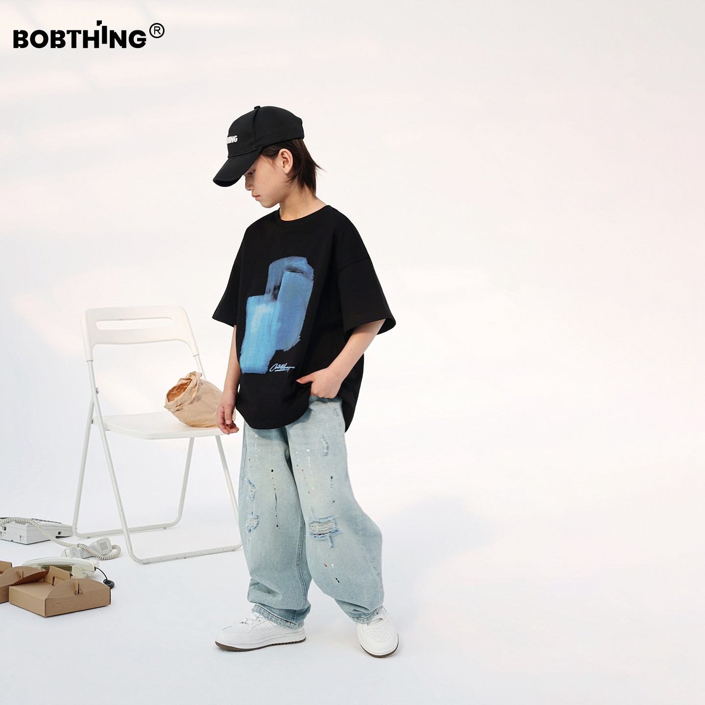 男童春装2026新款儿童 蓝色涂鸦短袖T恤,童装/婴儿装/亲子装,T恤,淘宝优惠券,粉丝福利购,淘宝优惠卷