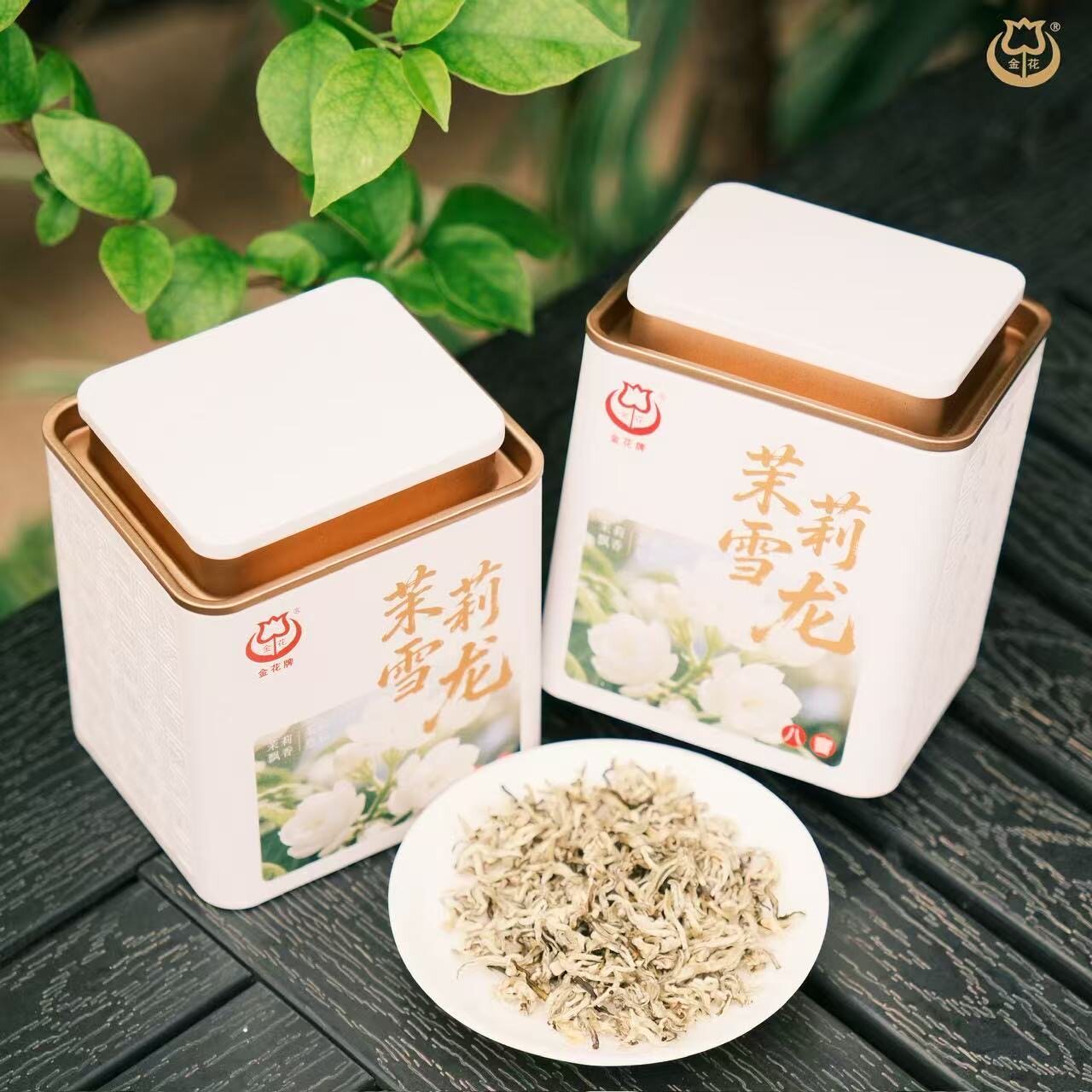 广西横县金花牌2026新茶茉莉花茶茉莉雪龙八窨浓香型100克灌装礼