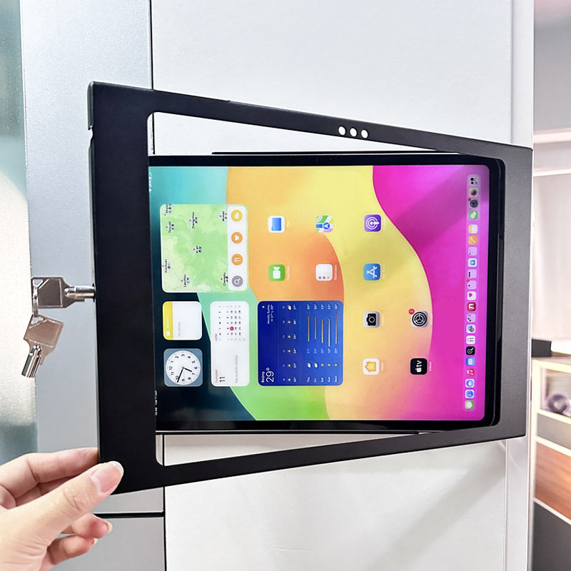 平板上墙支架适用于iPad 2024款Air6-13寸挂墙充电底座防盗带锁
