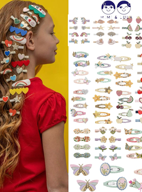 国内现货英国MINI LULA儿童水果动物发饰宝宝鸭嘴夹拜拜夹发绳