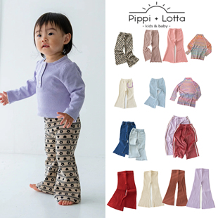 现货新款 Solii Sola女童纯棉喇叭条绒喇叭裤 到日本PippiLotta