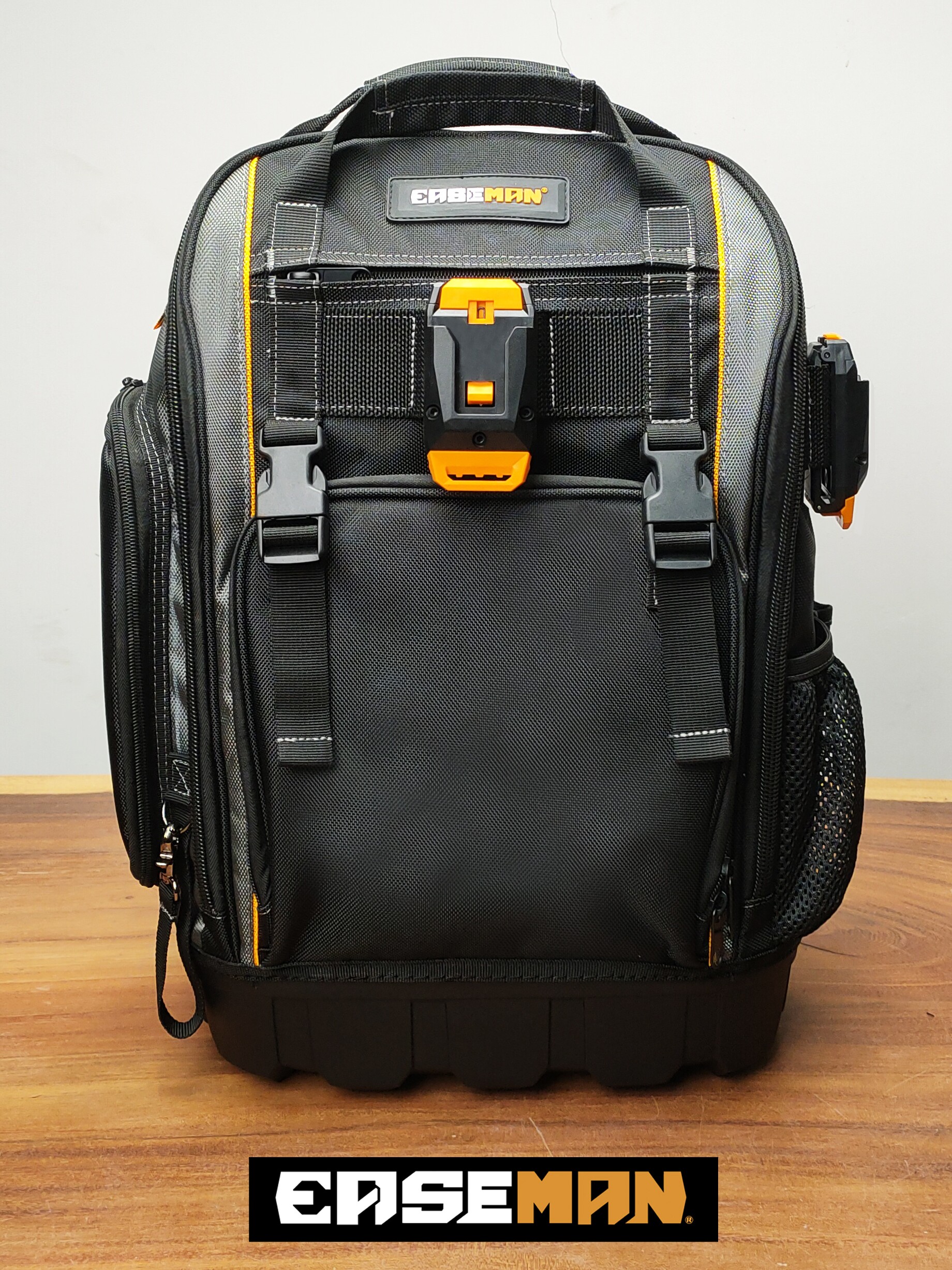 EASEMAN 중장비 도구 가방 배낭 전기 기술자를 위한 퀵 릴리스 버클 내구성 강함 수리 가능 다기능 및 두꺼움