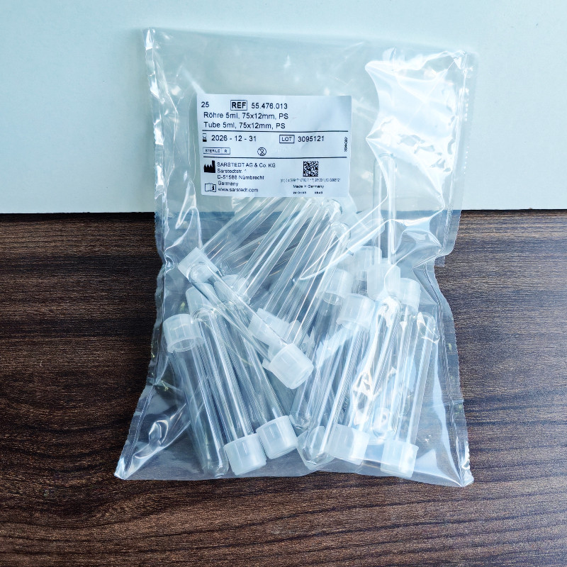 Sarstedt莎斯特PS试管55.476.013透明盖样品管实验室用品40包一箱