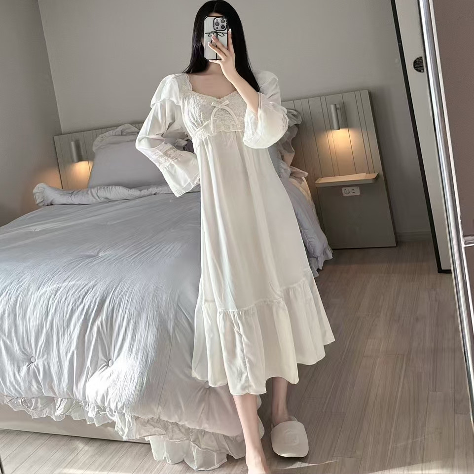 韩国进口lunaluz正品25春季蕾丝甜美南韩丝性感女睡衣/睡裙家居服
