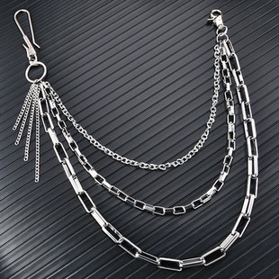 牛仔装饰粗链条裤链金属挂饰潮人腰链男嘻哈潮流链子配饰裤子挂链