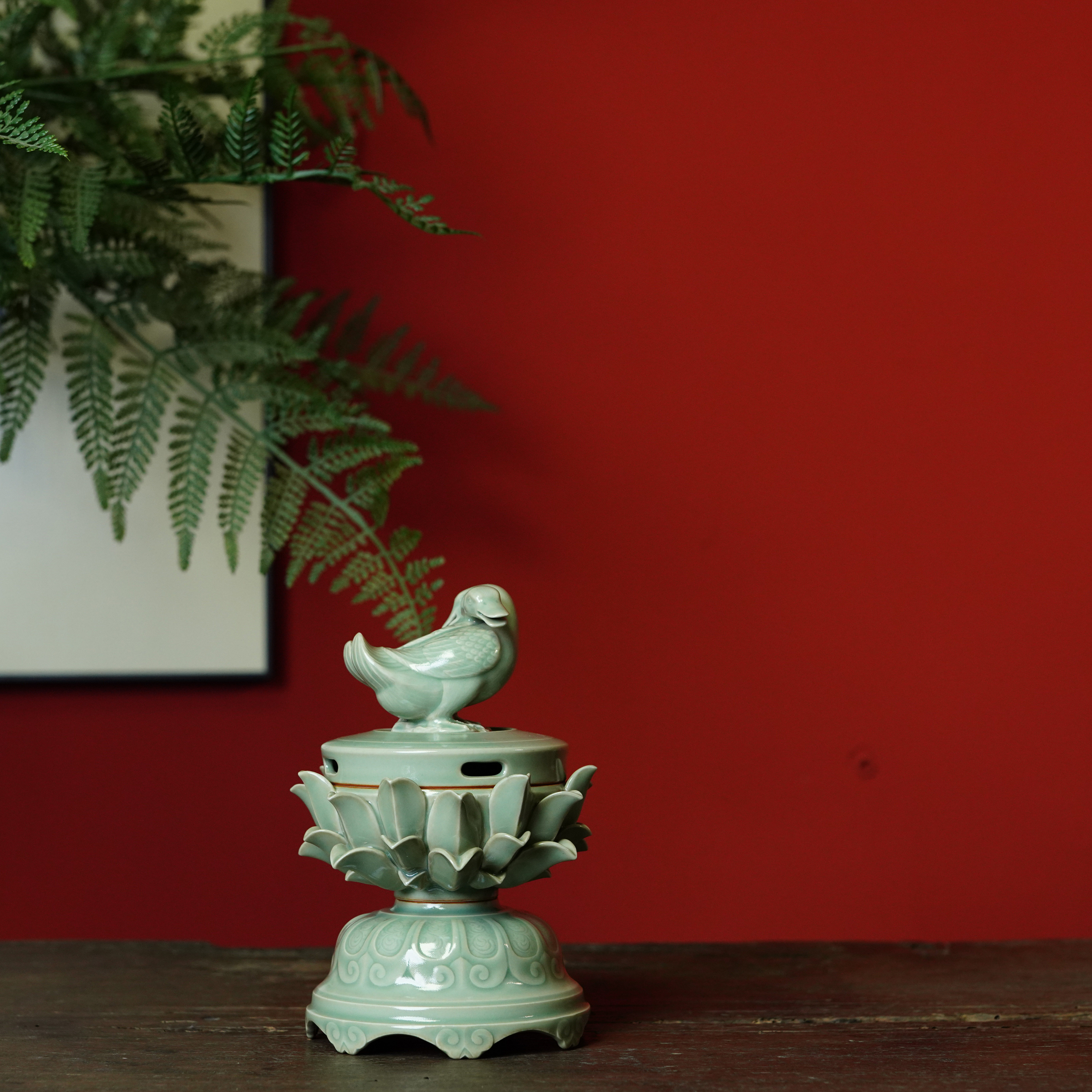 龙泉雅御青瓷德炜老师龙窑柴烧手工鸭熏炉家用室内茶道香薰檀香炉,餐饮具,茶道/香炉,淘宝优惠券,粉丝福利购,淘宝优惠卷