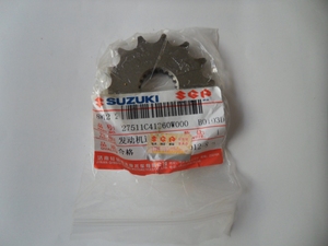 铃木QS125-3骏威GSX125/150小链轮/链盘/小齿/传动齿/电码防伪