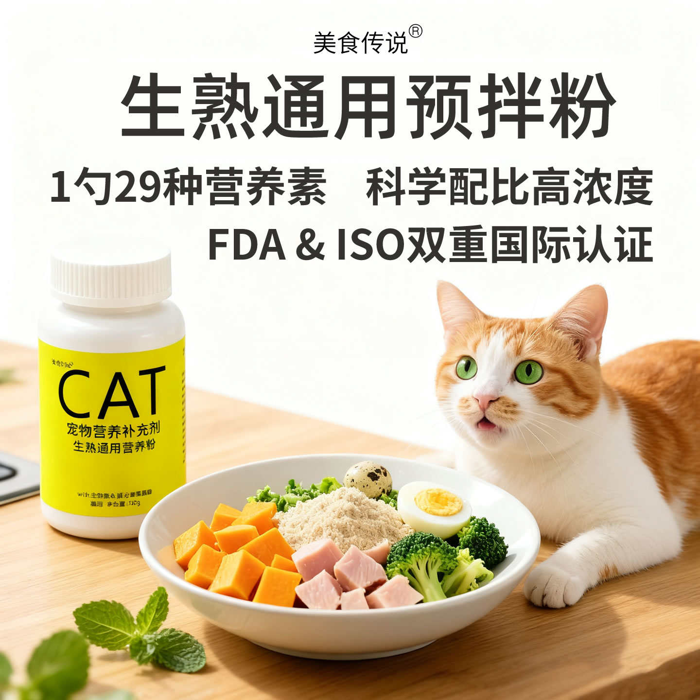 美食传说猫用生骨肉预拌粉熟肉自制猫饭营养银粉配30斤肉新日期