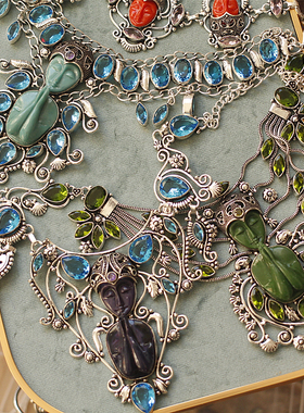 巴厘岛银饰艺术项链手链