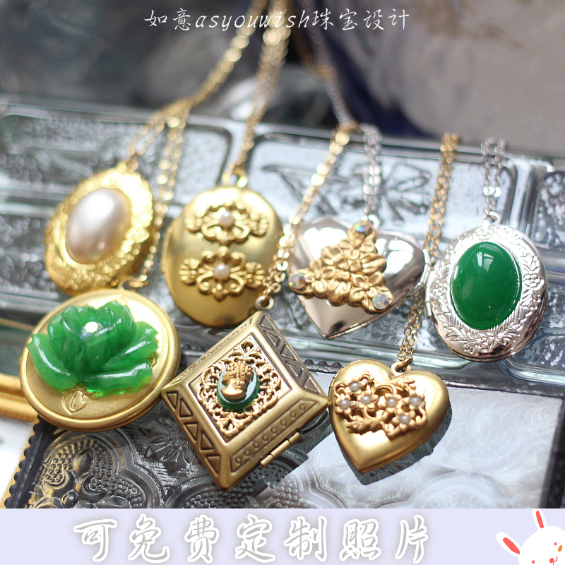 回流古董珍珠琉璃老货吊坠项链
