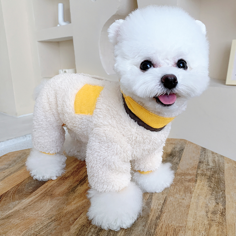 双面绒立领四脚狗狗比熊博美