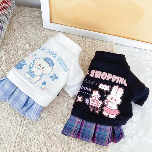 日系JK卫衣裙宠物狗狗衣服
