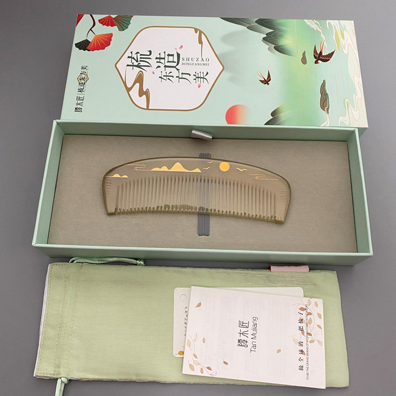 谭木匠正品羊角梳礼盒山水谣送女士礼品牛角梳长发专用,家庭/个人清洁工具,梳子/化妆梳/按摩梳,淘宝优惠券,粉丝福利购,淘宝优惠卷