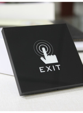 黑色新款触摸式门禁出门开关蓝色背光防雨水白色触摸触摸开门按钮