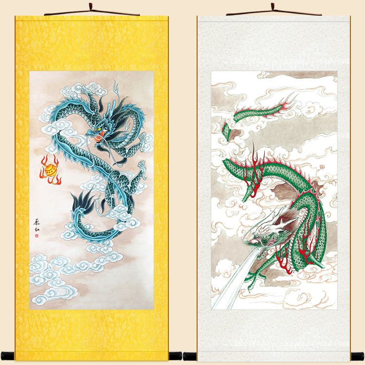 青龙风水画画像挂画装饰画定制