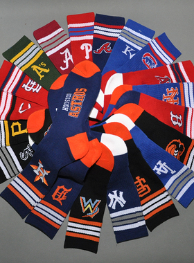 美国 球迷款长袜 高筒中筒棒球冰球袜 休闲透气弹性袜子