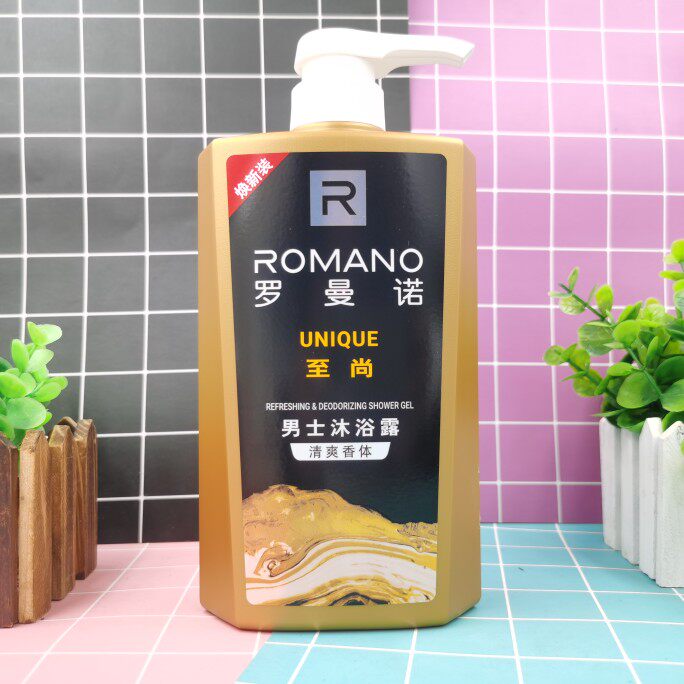 罗曼诺男士沐浴露600ml(至尚) 持久留香清爽温和保湿香水沐浴乳