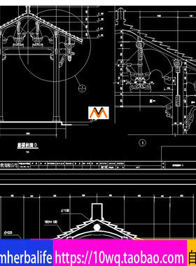 L1295古建筑寺庙祠堂宗庙山门大门前殿三铺作单昴双翘斗拱CAD图纸