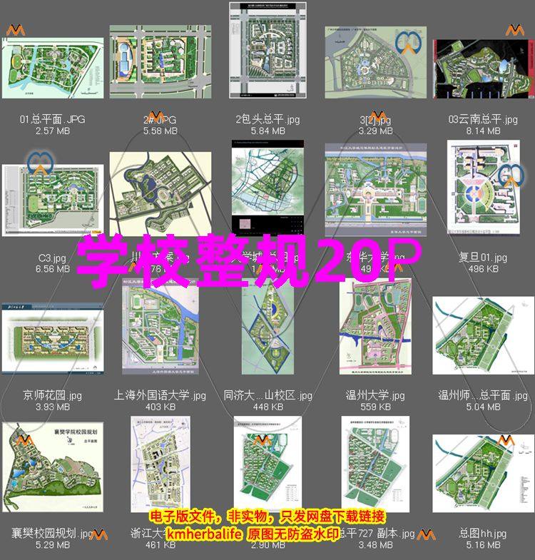 jpg现代大学城大学校园高校院校学院整体规划总平面图彩平图案例