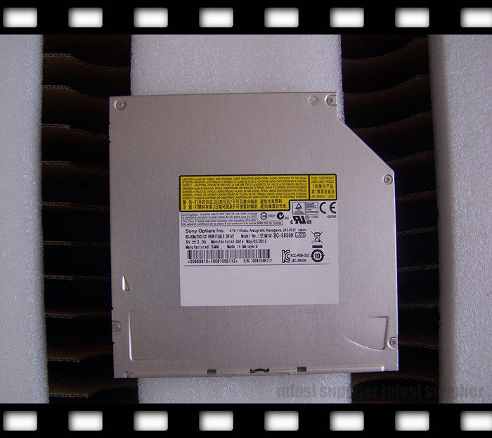 BC-5650H 슬롯인 BLU-RAY COMBA 3D HD 재생 노트북 BLU-RAY 드라이브[블랙 패널 포함]