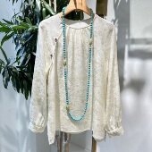 新款 新中式 国风桑蚕丝花萝提花衬衫 2026春季 复古上衣百搭长袖 衬衣