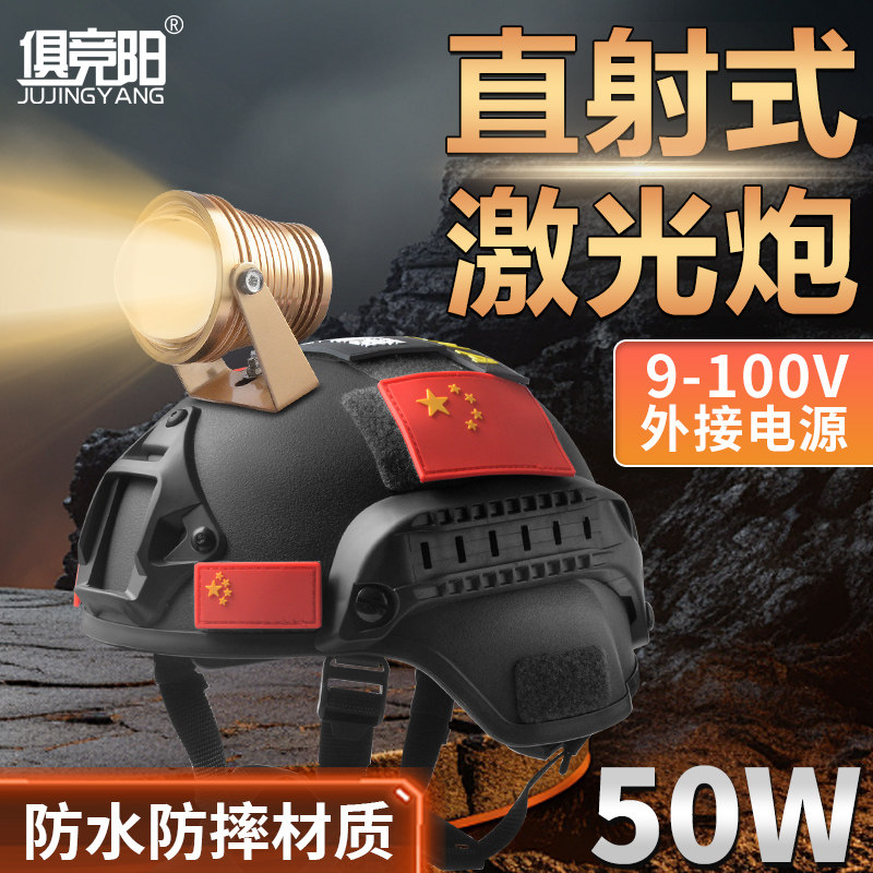 强光超亮外接电源式头戴手电筒