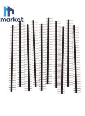 10条 1X40P 黑色 单排排针 2.54MM间距 普通单排插针