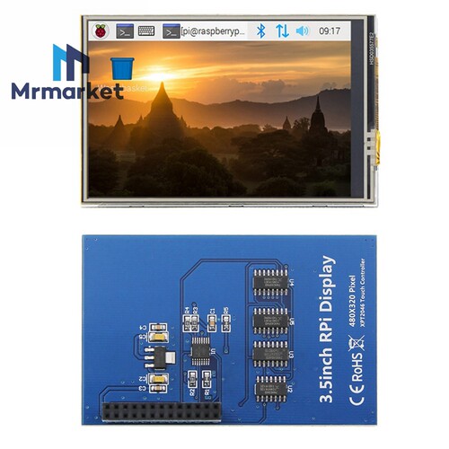 3.5寸树莓派触摸液晶屏显示器320X480 For Raspberry Pi 3B+/4B