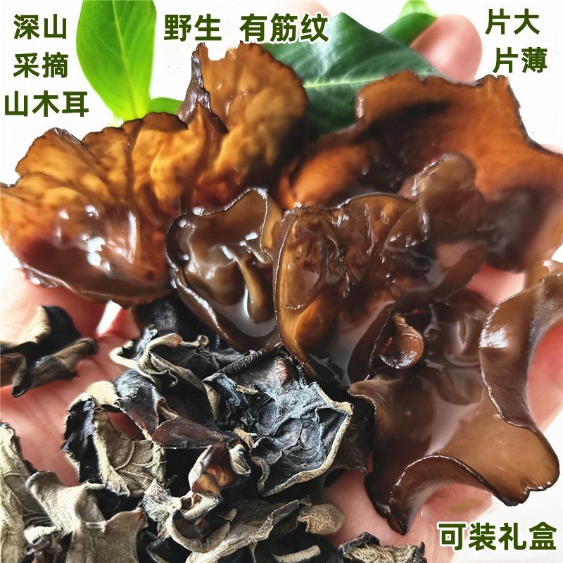 东北特产黑木耳250g黑龙江伊春山木耳干货秋木耳野生木耳有礼盒装
