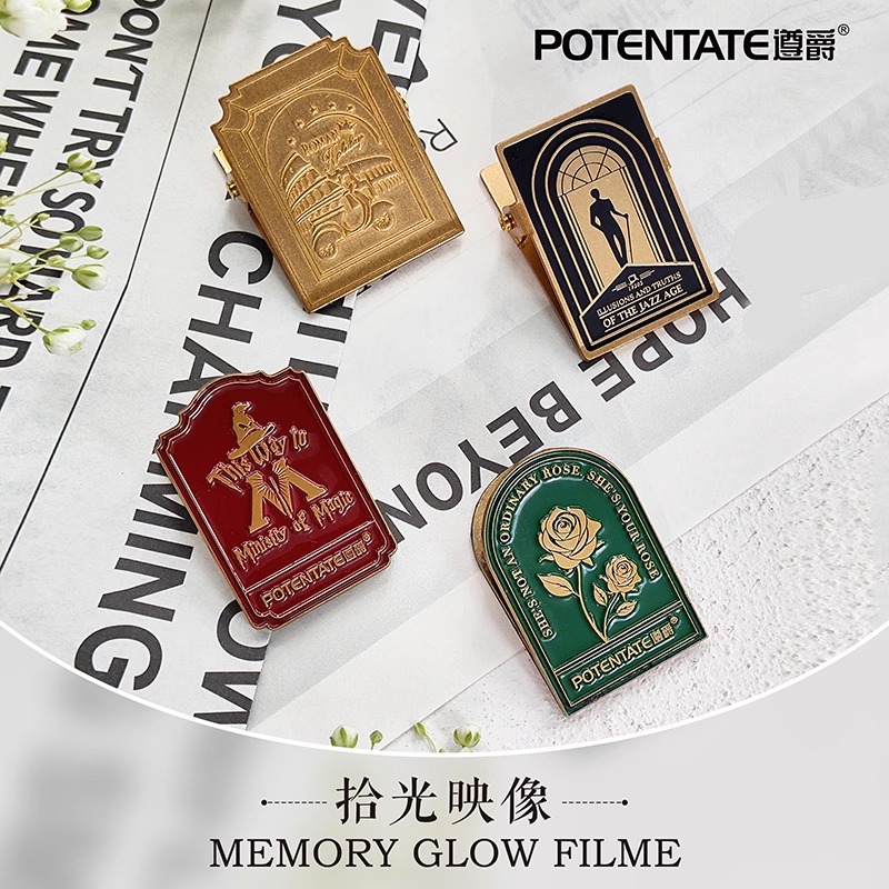 遵爵黄铜夹旅行手账夹水彩画夹写生便携水粉绘画夹子邮票夹拾光印