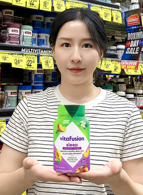 美国Vitafusion Sleep Well褪黑素安瓶睡眠软糖助眠退黑素60粒