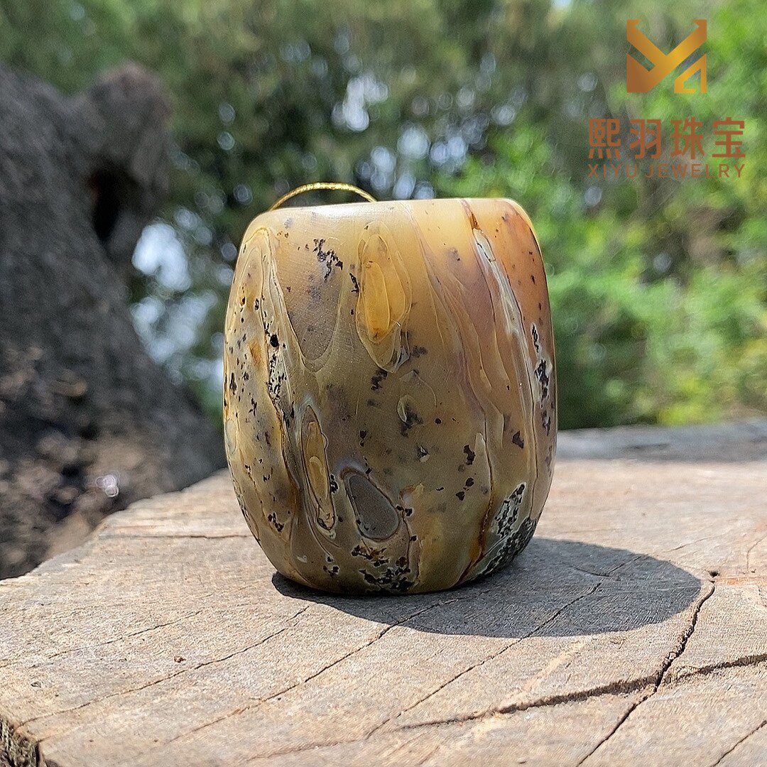 【光年之外】瑞典海珀波罗的海天然琥珀药珀混蜜蜡102G桶珠吊坠