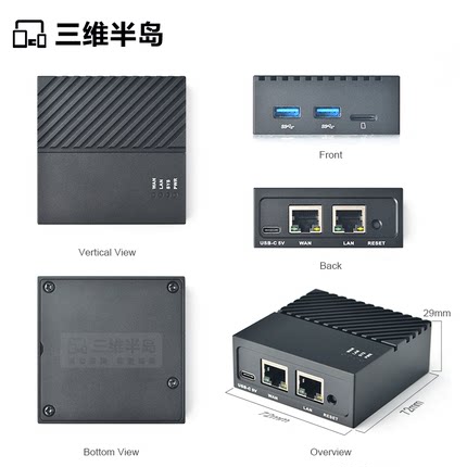 友善NanoPi R4S/R4SE开发板RK3399瑞芯微CortexA72双千兆网口开源