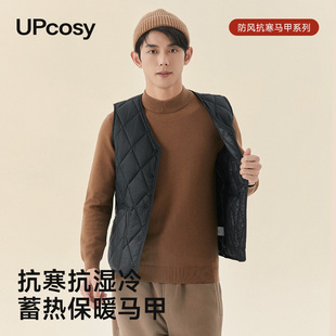 羊羔绒保暖马甲男款新款大码羽绒加厚背心冬季羊毛男贴身内胆外穿