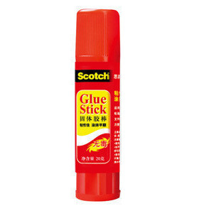 3M 思高 5020白色PVA固体胶棒20克 无毒 粘的牢固 胶水 学生用品