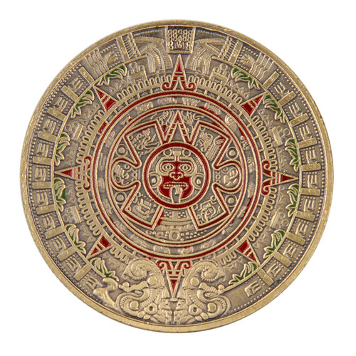 美洲玛雅纪念币金字塔点漆日历