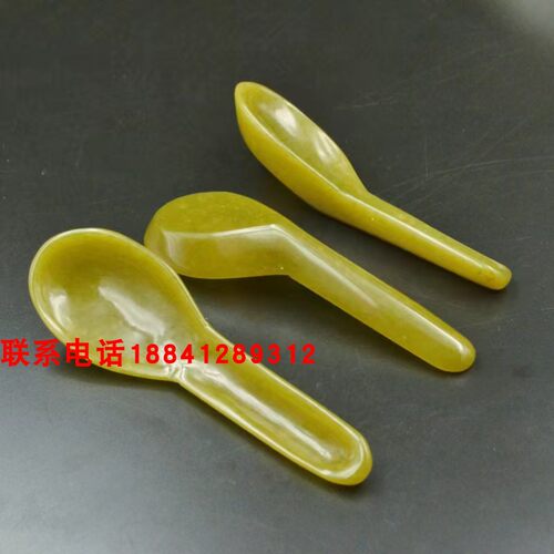 岫玉吃饭勺子无毒无腐蚀玉勺子