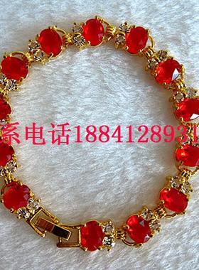 红色黄色绿色水晶手链