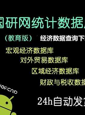 高权国研网统计数据库县市区域经济对外贸易OECD世界宏观行业数据