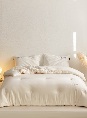 丽笙LIIESEN春秋被子被芯单双人加厚冬季子母被全棉A类大豆纤维