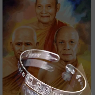 泰国特色转y手镯龙婆托自身百万富翁锡合金材质手环手绳开口可调