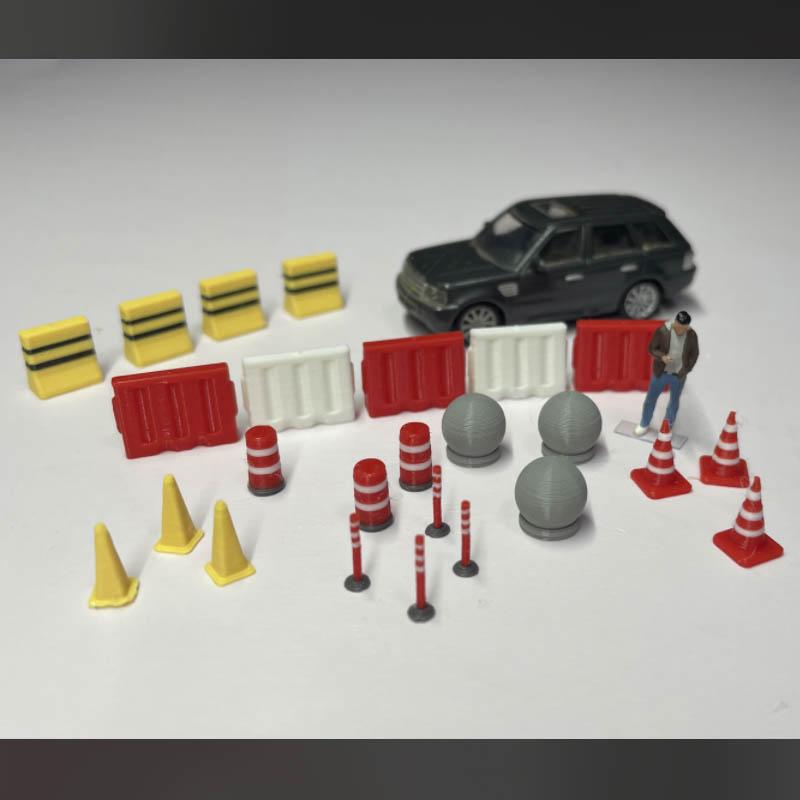 公路路障HO比例水马道旗警示桶