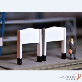 车站站牌 火车模型 1 87HO建筑场景沙盘铁路周边 原创品牌搭配