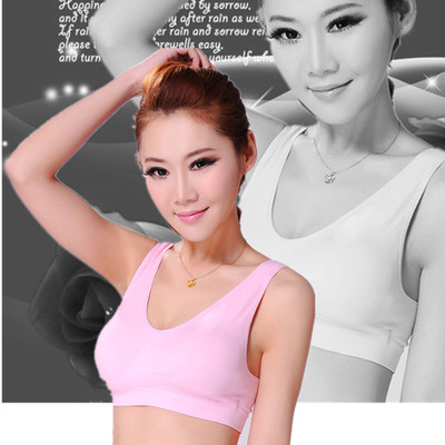 包邮新款春夏无钢圈瑜伽睡眠运动文胸罩U型背心式少女士跑步内衣