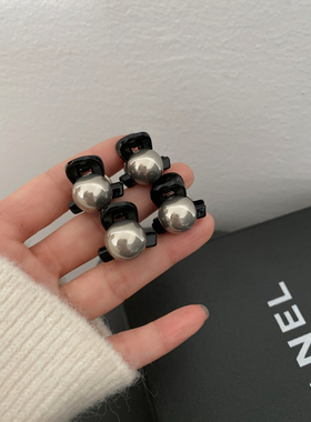 2026新款灰色高亮珍珠mini小抓夹韩版时尚小号简约百搭刘海发抓女